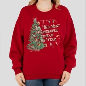 State of Mind Unisex Red Holiday Sweater
